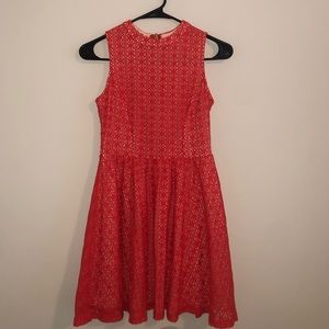 Orange reddish copper key dress